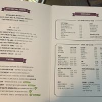 Menu at Petit Paris in Nottingham