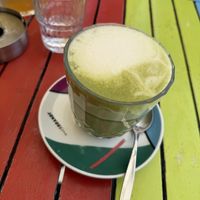 Matcha mit Hafermilch  at Frida in Vienna