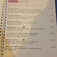 breakfast menu at Frida in Vienna