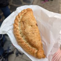 Curried chickpea pasty at The Cornish Bakery in St Ives