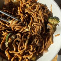 Veg lo mein  at Zen Vegetarian House in Brooklyn