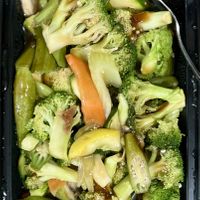 Sauted Okra with mixed vegetables  at Zen Vegetarian House in Brooklyn