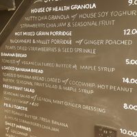 Sweet Menu at Field to Fork Wholefoods Kitchen in Adelaide