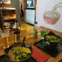 Miso (links) und Shoyu Ramen. at Min Ramen Bar in Karlsruhe