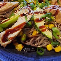 Cold soba with avocado and tofu at Min Ramen Bar in Karlsruhe