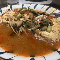 Stewed stinky tofu (medium spicy)  at Kōng Yě Sù MiànShí 空也素麵食 in Taichung