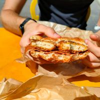 Chickenburger at Furahaa - Vegan in Paris
