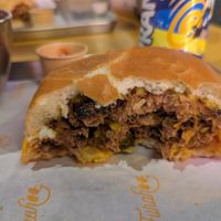 Angebissener Burger at Furahaa - Vegan in Paris