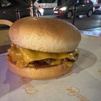 Vegan double cheeseburger 🍔   at Furahaa - Vegan in Paris
