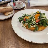 SOYRIZO, POTATO, AVOCADO, SPINACH VEGAN CHEDDAR BAKED “JUST EGG*” FRITTATAS  at Truth & Tonic in Las Vegas