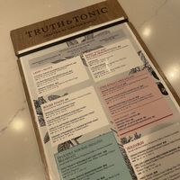Menu  at Truth & Tonic in Las Vegas