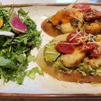 Bougie avocado toast w shrimp at Truth & Tonic in Las Vegas