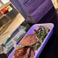 Lions mane “crab cake” sandwich   at Truth & Tonic in Las Vegas