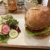 This is the lion’s mane crab sandwich. Delicious!!  at Truth & Tonic in Las Vegas