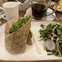 Perfect breakfast. Amazing avocado chik'n wrap and great coffee too!  at Truth & Tonic in Las Vegas