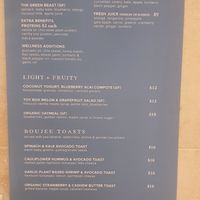 Menu at Truth & Tonic in Las Vegas