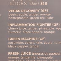 Menu at Truth & Tonic in Las Vegas