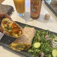 Burrito w/ Just Egg and Soy Chorizo    at Truth & Tonic in Las Vegas