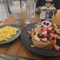 Coconut French Toast modified to be vegan. Subbed eggs for JustEgg. at Truth & Tonic in Las Vegas