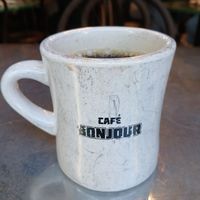 At least there was coffee... at Bonjour Cafe in Boston