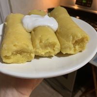 Corn Tamales with Tofutti Sour Cream  at Rinconcito Salvadoreño in Port Chester