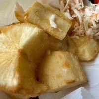 Yuca & slaw at Rinconcito Salvadoreño in Port Chester