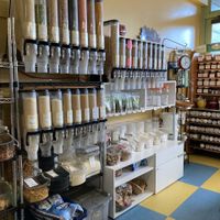 Bulk section  at West Village Market and Deli in Asheville