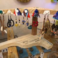 Earrings made from recycled products  at Pachamama Macrobiótica y Artes in San Jose