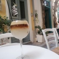 Huge iced latte at Jar in Syros