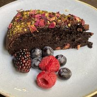 Vegan chocolate cake  at Les Filles Cafè in Barcelona