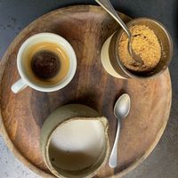 Espresso with oat milk  at Les Filles Cafè in Barcelona