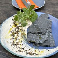 Greek style hummuss  at Les Filles Cafè in Barcelona