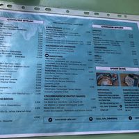 Menu at Lukas Café in Potsdam