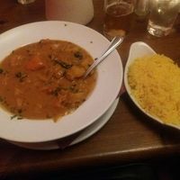 Thai curry with pilaf rice at Grogan's  in Glasson