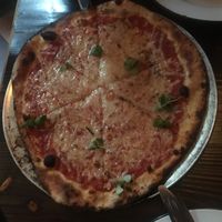 Basic red pie, veganized with garlic and basil at The Kaatskeller in Livingston Manor