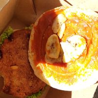 "Caramelized" banana aka dried chips at Lenok's Burger - L15 in Mannheim