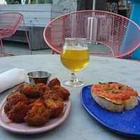 Fried cauliflower and pan con tomate at Buena Vida in Atlanta