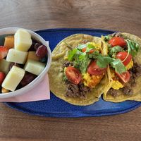 Vegan breakfast tacos at Buena Vida in Atlanta