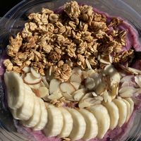 Berry granola smoothie bowl (highly recommend) at Feel Good Smoothie Bar and Cafe in Oneonta