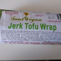 Soul Vegan Jerk Tofu Wrap at University of Chicago Bookstore Cafe in Chicago