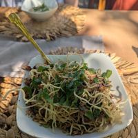 Crispy phad thai at Yasmina's Itzalanyasayan in San Francisco