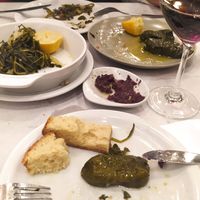 The warm stuffed vine leaf at Vakhos Taverna - Βάκχος Ταβέρνα in Delphi