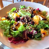 Salad with orange at Vakhos Taverna - Βάκχος Ταβέρνα in Delphi