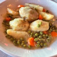 Artichokes and potatoes at Vakhos Taverna - Βάκχος Ταβέρνα in Delphi