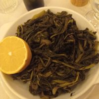 Handpicked mountain greens at Vakhos Taverna - Βάκχος Ταβέρνα in Delphi