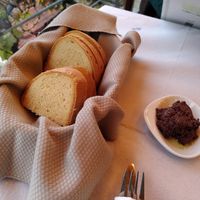 Bread and Olive Spread at Vakhos Taverna - Βάκχος Ταβέρνα in Delphi