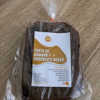 Torta de banano y chocolate negro / Banana and dark chocolate cake at Bahji Bakery Rosales in Bogota