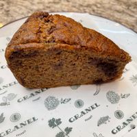 Banana-chocolate cake at Bahji Bakery Rosales in Bogota