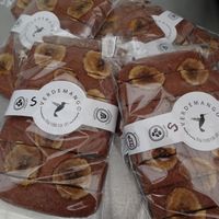 raw vegan banana bread at Verde Mango in Bogota