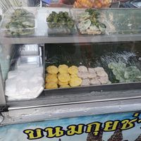 The stall at the beginning of the market at Dumplings Stand in Ayutthaya